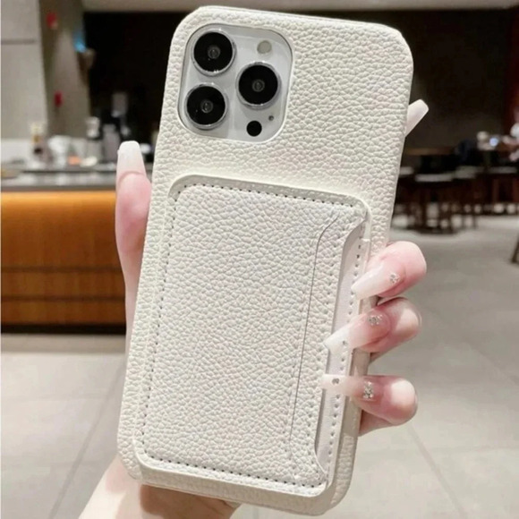 Accessories - ⚠️Clearance🫧iPhone 14 Pro Lychee Pattern Anti-Fall iPhone Case With Card Slot